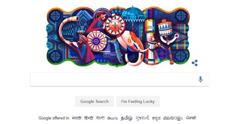 गुगलने प्रजासत्ताक दिनानिमित्त भारताला दिली अनोखी सलामी !!