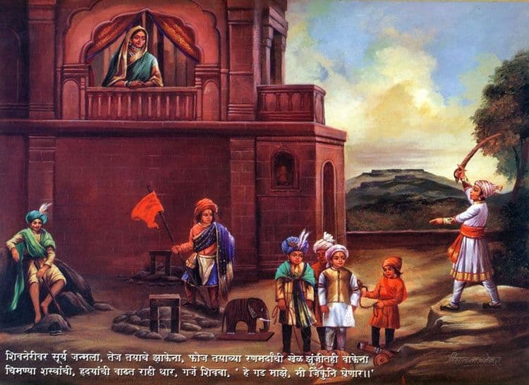 कडक शिस्तीच्या पण तितक्याच प्रेमळ जिजाऊ-संकल्पचित्र