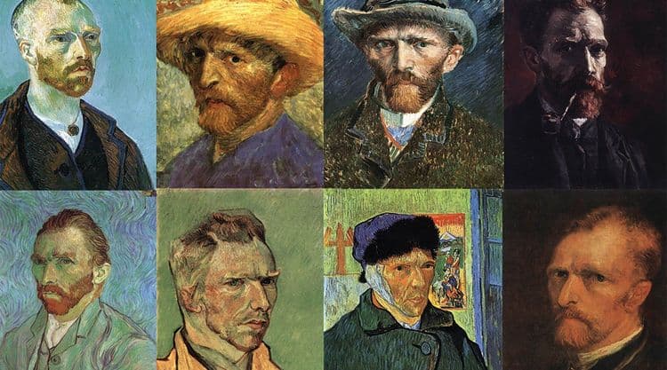 २. त्याने काढलेली सेल्फ पोट्रेट्स.