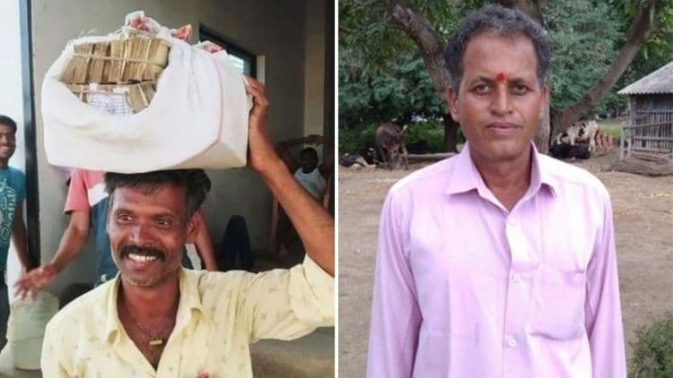 डोक्यावर लाखो रुपये घेतलेल्या शेतकऱ्याचा खोटा फोटो पाहिलात? आता खरा शेतकरी आणि त्याची खरी गोष्ट वाचा !!