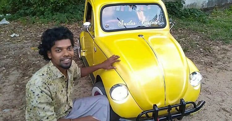 जुन्या कार्सच्या पार्ट्समधून त्याने घरच्या घरी फॉक्सवॅगन बिटल कशी तयार केली ?