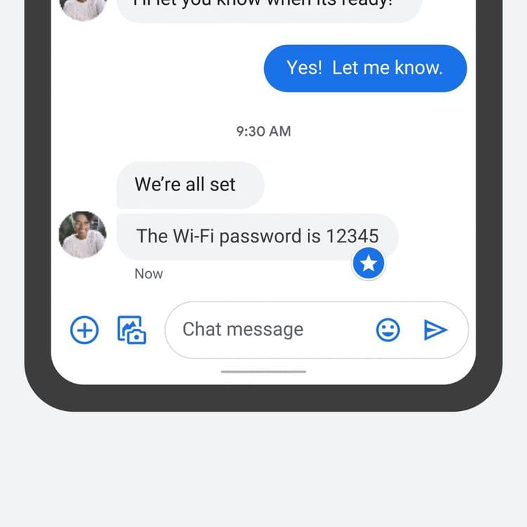 ३. गुगल मेसेज ऍपवर मेसेज स्टार करता येणार आहे.