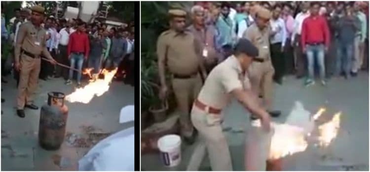 व्हिडिओ- सिलिंडरला आग लागली तर? विझवणं खूप सोपं आहे