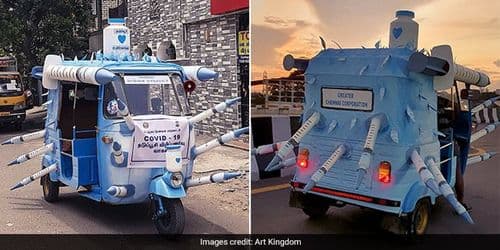 चेन्नईच्या कलाकाराने हि ऑटो अशी का सजावलीए? 