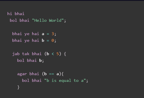 बोरिंग प्रोग्रॅमिंग सोडा, 'बोल भाई', 'जबतक भाई','अगर भाई' अशा कीवर्ड्ससह 'भाई-लँग'मध्ये कोड लिहून पाहा..