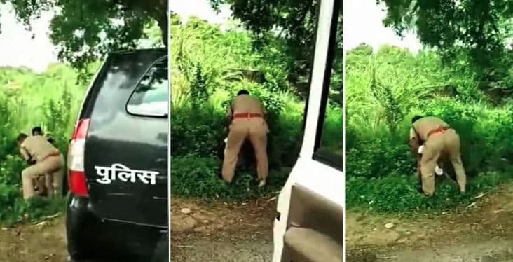 या कारणावरून युपीच्या पोलिसांनी एकमेकांना बदडलं !!