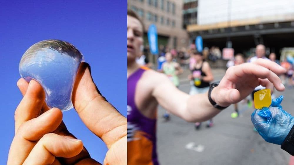 पाण्याच्या बाटलीऐवजी चक्क पाण्याचे गोळे ? काय प्रकरण आहे हे ??