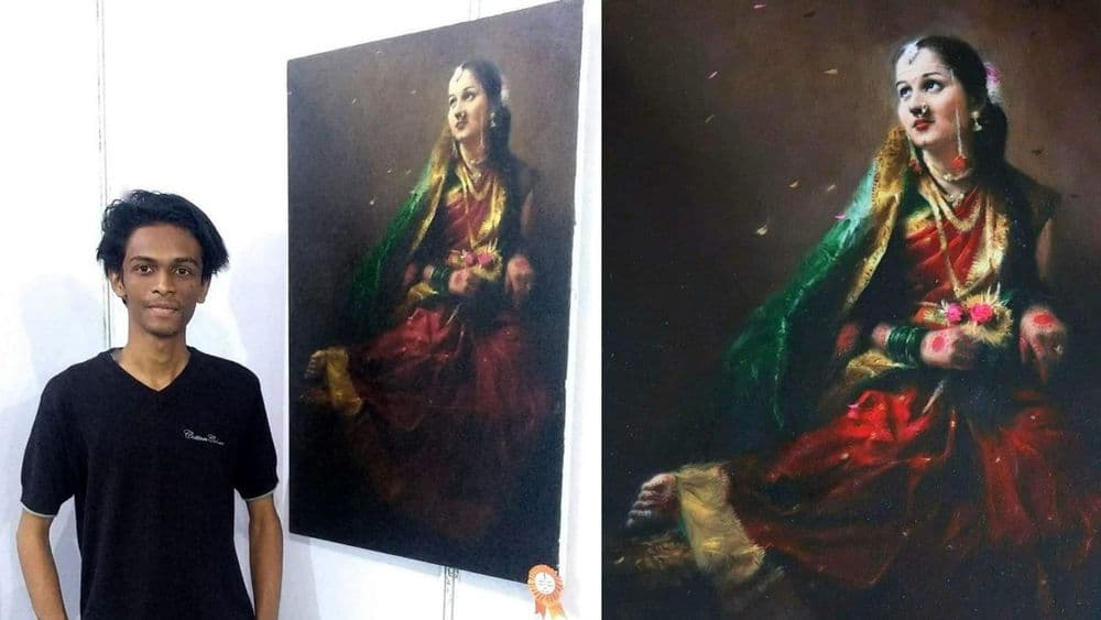 या रंगांधळ्या चित्रकाराने मिळवला आंतरराष्ट्रीय सन्मान !!