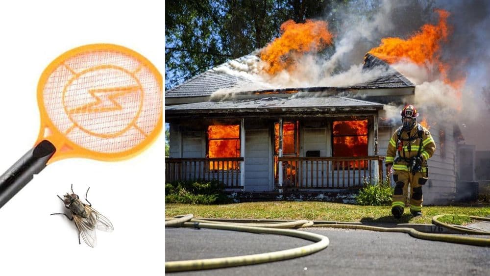 माशी मारायच्या नादात आजोबांनी घर जाळलं.. पुढच्यावेळी इलेक्ट्रिक रॅकेट वापरताना विचार कराल !!