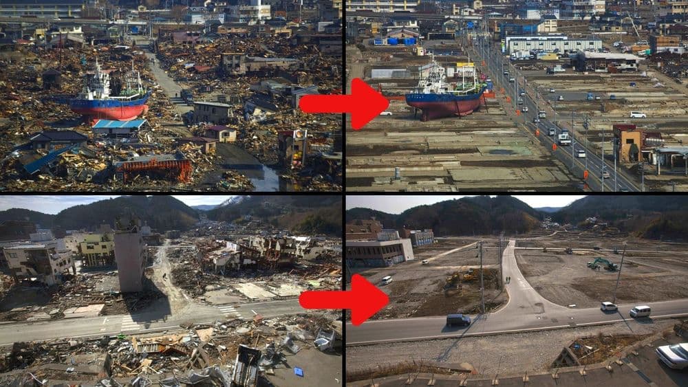 २०११ च्या भयंकर त्सुनामीनंतर जपान कसं उभं राहिलं...जपानच्या जिद्दीची साक्ष देणारे फोटो पाहा !!