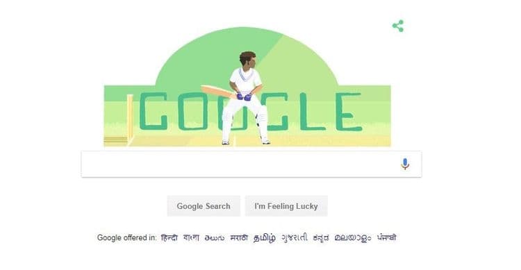 गुगलच्या डूडलवर असलेला हा महान क्रिकेटर कोण आहे माहित आहे का ??