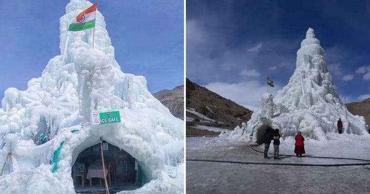 लडाखला बनवलं आहे आईस कॅफे, बर्फ वितळल्यावर त्याचं काय करणार हे ही जाणून घ्या!!