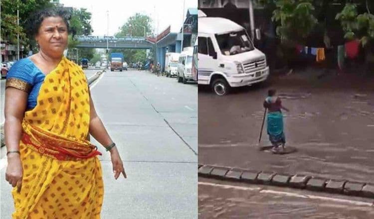 लोकांना मॅनहोलपासून वाचवण्यासाठी पावसात ७ तास उभ्या राहिलेल्या रणरागिणी !!