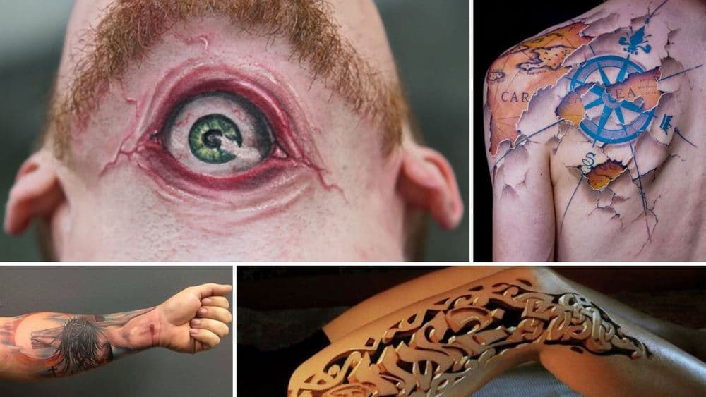 ही 3D गोंदणांची कलाकारी पाहून तुमचा तुमच्या डोळ्यांवर विश्वास बसणार नाही....