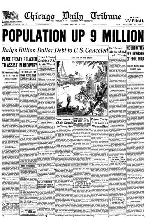 ३. दि शिकागो ट्रिब्युन