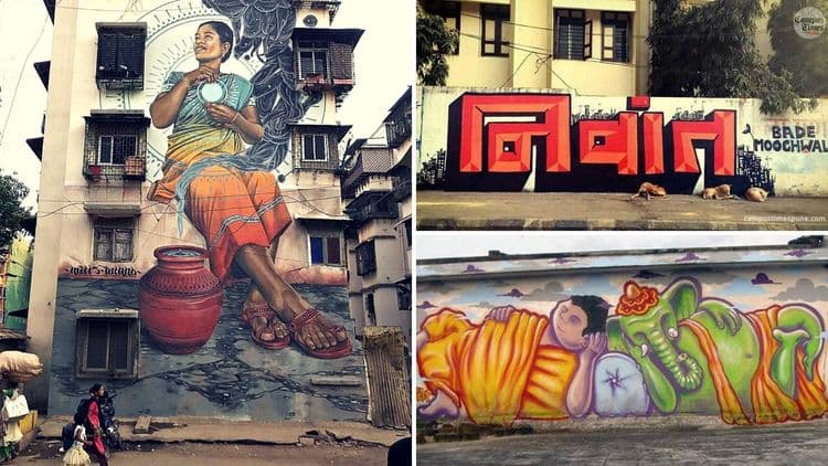 भारताला नवं रूप देणाऱ्या १२ अफलातून ग्राफिटी पेंटींग्स !!