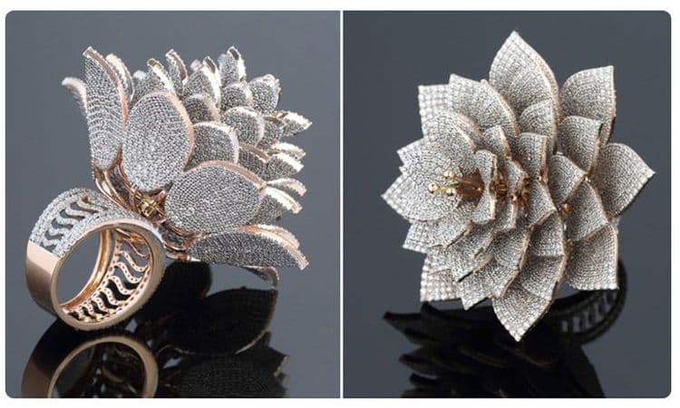 एका अंगठीत सर्वात जास्त हिरे बसवण्याचा विक्रम एका भारतीयाने केलाय...किती हिरे बसवलेत तुम्हीच पाहा !!