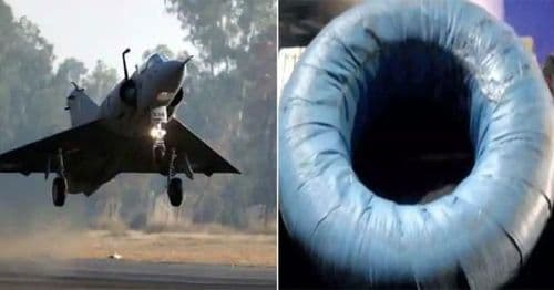 चोरट्यांनी ट्रॅफिकमधून चक्क मिराज विमानाचे चाकं पळवले!!
