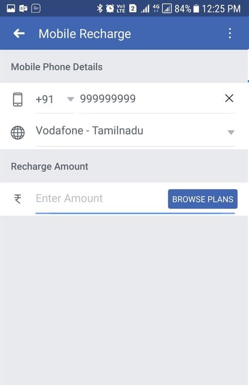६. नंबर भरून झाला की तुमच्या नंबर वरून फेसबुक तुमचा सर्व्हिस प्रोवायडर ओळखेल किंवा तुम्हाला स्वतः सर्व्हिस प्रोवायडर निवडावा लागेल.