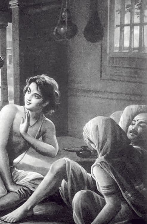 महाराष्ट्राच्या कुळदैवताला म्हणजे पंढरीच्या विठोबाला विटेवर स्थापन करणार्या पुंडलीकाचे हे चित्र बघा !!